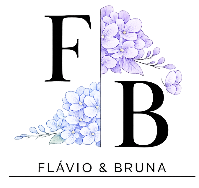 logo elegante com flores e iniciais